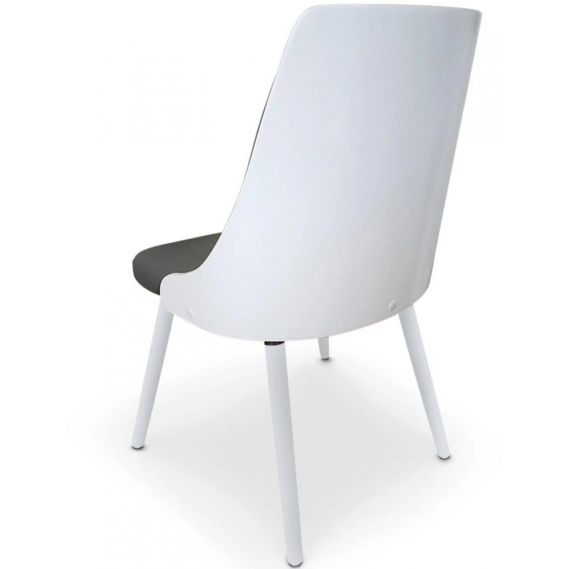 3S. X Home Lot De 2 Chaises Scandinave Blanc Et Gris HADRA 3 3S. X Home Lot De 2 Chaises Scandinave Blanc Et Gris HADRA – Image 3