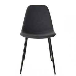 MACABANE Lot De 2 Chaises TOM Tissu Anthracite Pieds Métal -Magasin Joss & Main lot de 2 chaises tom tissu anthracite pieds metal design 3197638 4 1140x1140 2