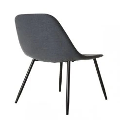 MACABANE Lot De 2 Chaises TOM Tissu Anthracite Pieds Métal -Magasin Joss & Main lot de 2 chaises tom tissu anthracite pieds metal design 3197638 5 1140x1140