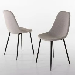 MACABANE Lot De 2 Chaises TOM Tissu Beige Pieds Métal 27 MACABANE Lot De 2 Chaises TOM Tissu Beige Pieds Métal -Magasin Joss & Main lot de 2 chaises tom tissu beige pieds metal design 3197640 2 1140x1140 2
