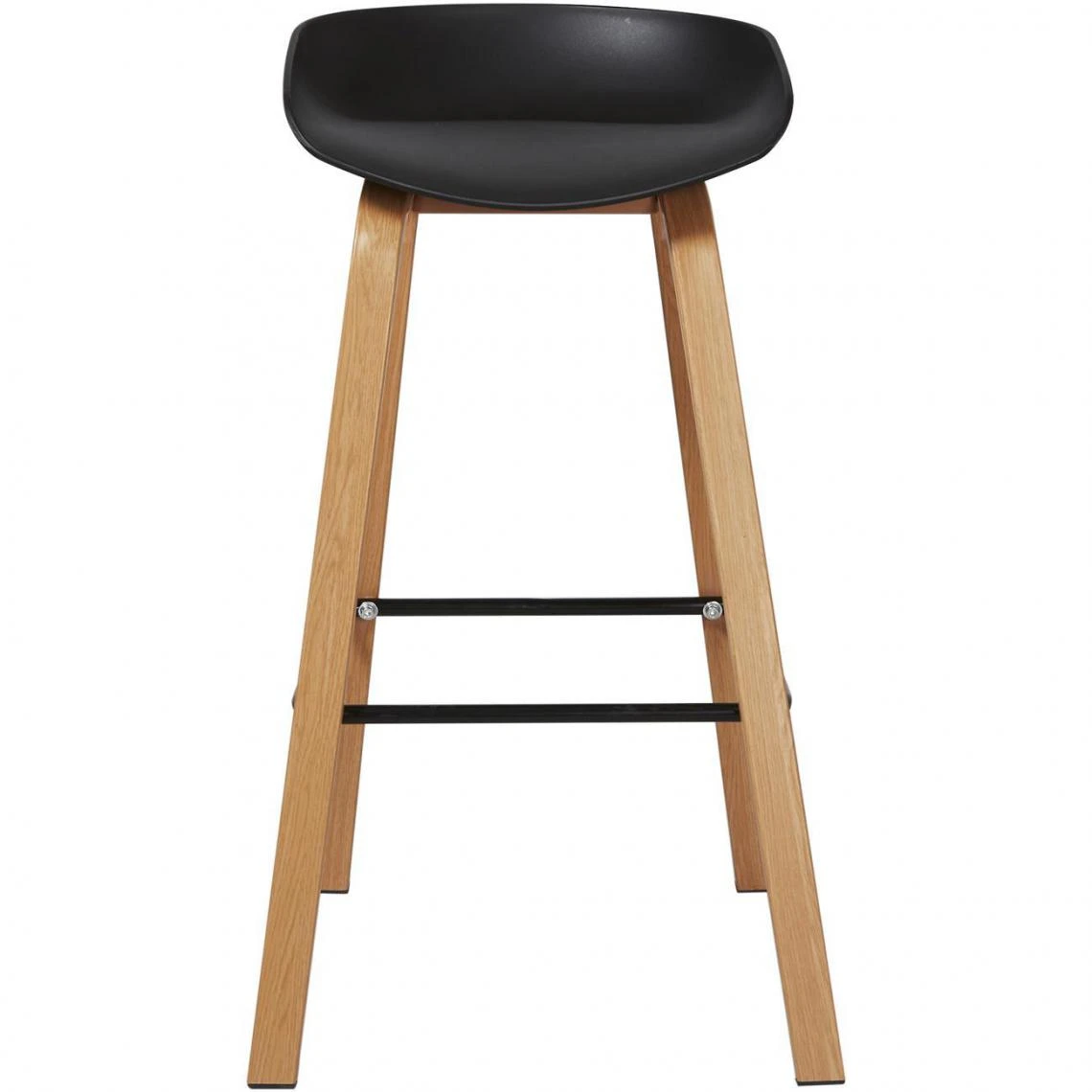 ATHM DESIGN Lot De 2 - Tabouret De Bar ARIANA Noir - Assise Plastique Dur ABS Pied... 3 ATHM DESIGN Lot De 2 - Tabouret De Bar ARIANA Noir - Assise Plastique Dur ABS Pied... – Image 3