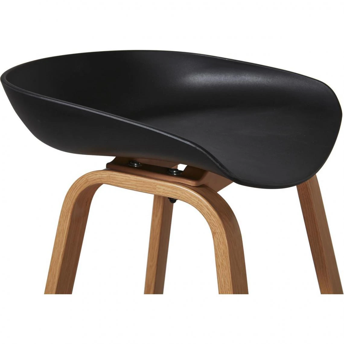 ATHM DESIGN Lot De 2 - Tabouret De Bar ARIANA Noir - Assise Plastique Dur ABS Pied... 4 ATHM DESIGN Lot De 2 - Tabouret De Bar ARIANA Noir - Assise Plastique Dur ABS Pied... – Image 4