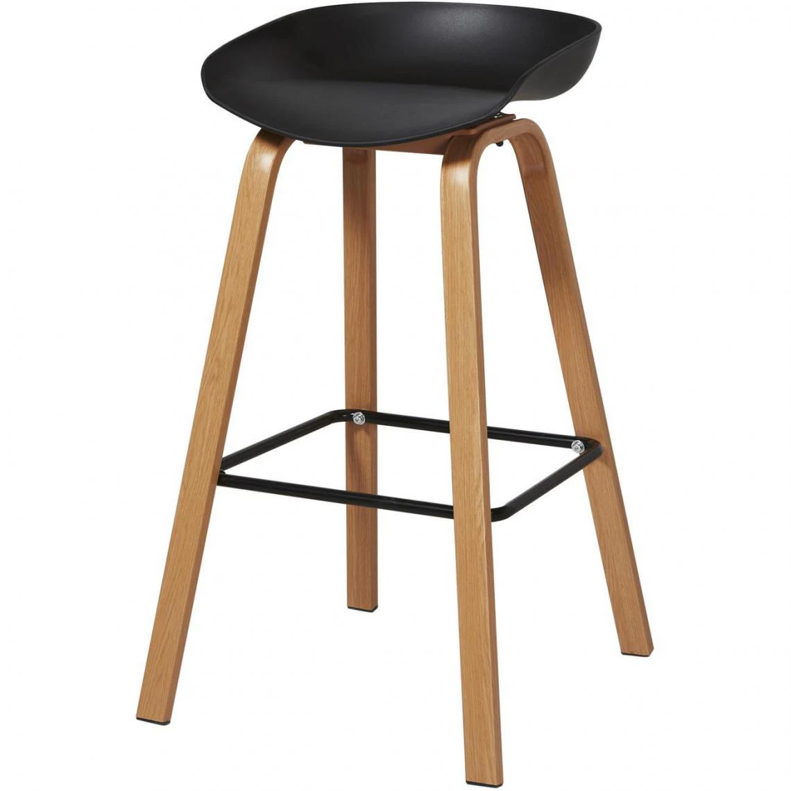ATHM DESIGN Lot De 2 - Tabouret De Bar ARIANA Noir - Assise Plastique Dur ABS Pied... 5 ATHM DESIGN Lot De 2 - Tabouret De Bar ARIANA Noir - Assise Plastique Dur ABS Pied... – Image 5