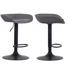 Decoshop26 Lot De 2 Tabourets De Bar Assise Réglable En Hauteur Et Pivotant En T...