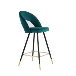 Baita Lot De 2 Tabourets De Bar Basile Velours Bleu Canard - Hauteur D'assis... -Magasin Joss & Main lot de 2 tabourets de bar basile velours bleu canard hauteur dassise 72 cm 12070260 31995656 1140x1140