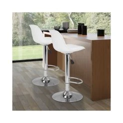 Idmarket Lot De 2 Tabourets De Bar KARL Design Blanc -Magasin Joss & Main lot de 2 tabourets de bar design blanc 2