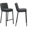 Decoshop26 Lot De 2 Tabourets De Bar En Similicuir Gris Avec Dossier Avec Assise ...