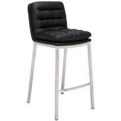 Decoshop26 Lot De 2 Tabourets De Bar En Similicuir Noir Avec Dossier Et Assise Ex... -Magasin Joss & Main lot de 2 tabourets de bar en similicuir noir avec dossier et assise extra confort support en acier tdb10241 11906960 31502510 1140x1140