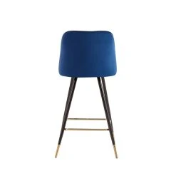 Baita Lot De 2 Tabourets De Bar Eugene - Velours Bleu Avec Pieds Noirs Et Do... -Magasin Joss & Main lot de 2 tabourets de bar eugene velours bleu avec pieds noirs et dores hauteur dassise 72 cm 12070258 31995644 1140x1140