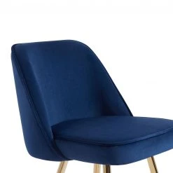 Baita Lot De 2 Tabourets De Bar Eugene - Velours Bleu Et Pieds Dorés - Haut... -Magasin Joss & Main lot de 2 tabourets de bar eugene velours bleu et pieds dores hauteur dassise 72 cm 12070108 31995168 1140x1140