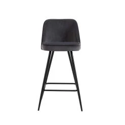 Baita Lot De 2 Tabourets De Bar Eugene - Velours Gris Et Pieds Noirs - Haute... -Magasin Joss & Main lot de 2 tabourets de bar eugene velours gris et pieds noirs hauteur dassise 72 cm 12070038 31994980 1140x1140