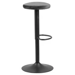 TOILINUX Lot De 2 Tabourets De Bar Finch Avec Repose Pieds Et Hauteur Réglable... -Magasin Joss & Main lot de 2 tabourets de bar finch avec repose pieds et hauteur reglable en tissu et metal gris et noir 13184000 35776090 1140x1140