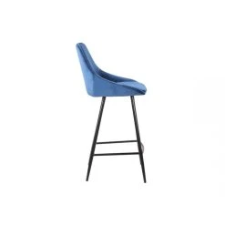 Vente-unique Lot De 2 Tabourets De Bar - Velours - Bleu Nuit - MASURIE -Magasin Joss & Main lot de 2 tabourets de bar masurie velours bleu nuit 10336008 26720328 1140x1140