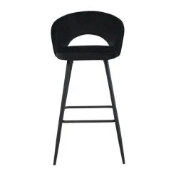 Tbs Lot De 2 Tabourets De Bar - Métal Et Velours Noir - 44x52x97cm - CLAR... -Magasin Joss & Main lot de 2 tabourets de bar metal et velours noir 44x52x97cm clars 14071428 39078560 1140x1140