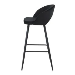 Tbs Lot De 2 Tabourets De Bar - Métal Et Velours Noir - 44x52x97cm - CLAR... -Magasin Joss & Main lot de 2 tabourets de bar metal et velours noir 44x52x97cm clars 14071428 39078564 1140x1140