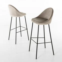 MACABANE Lot De 2 Tabourets De Bar TOMVelours Chamois Pieds Métal Hauteur D'As... 32 MACABANE Lot De 2 Tabourets De Bar TOMVelours Chamois Pieds Métal Hauteur D'As... -Magasin Joss & Main lot de 2 tabourets de bar tomvelours chamois pieds metal hauteur dassise 80cm design 3197648 2 1140x1140 2