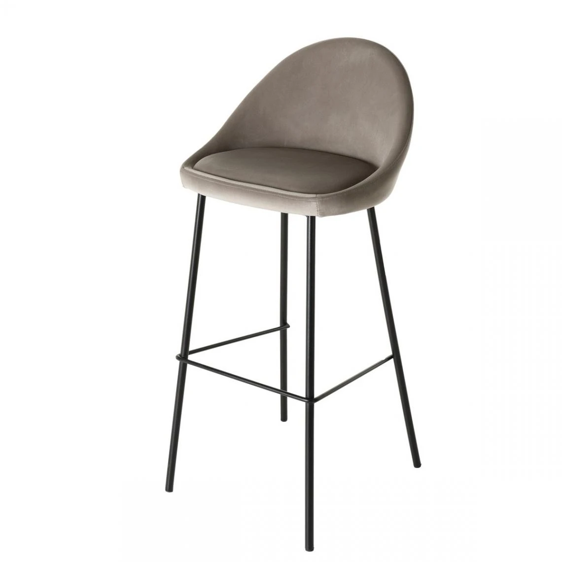 MACABANE Lot De 2 Tabourets De Bar TOMVelours Chamois Pieds Métal Hauteur D'As... 9 MACABANE Lot De 2 Tabourets De Bar TOMVelours Chamois Pieds Métal Hauteur D'As... – Image 9