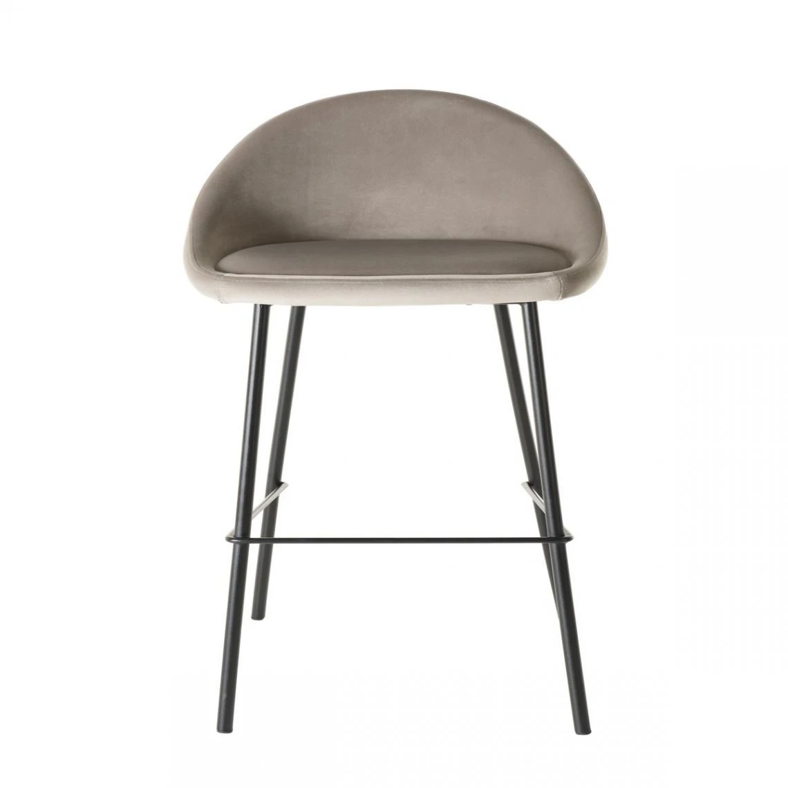 MACABANE Lot De 2 Tabourets De Bar TOMVelours Chamois Pieds Métal Hauteur D'As... 4 MACABANE Lot De 2 Tabourets De Bar TOMVelours Chamois Pieds Métal Hauteur D'As... – Image 4