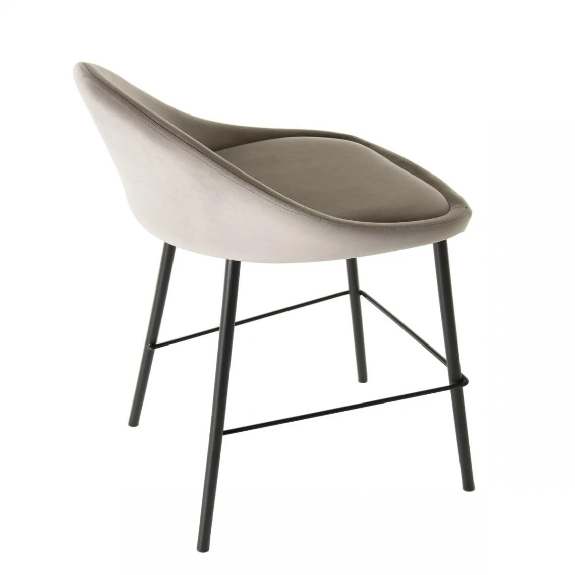 MACABANE Lot De 2 Tabourets De Bar TOMVelours Chamois Pieds Métal Hauteur D'As... 17 MACABANE Lot De 2 Tabourets De Bar TOMVelours Chamois Pieds Métal Hauteur D'As... – Image 17