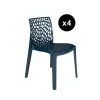 3S. X Home Lot De 4 Chaises Design Bleu Pétrole GRUYER