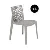 3S. X Home Lot De 4 Chaises Design Grise GRUYER