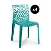 3S. X Home Lot De 4 Chaises Design Vert Sauge GRUYER
