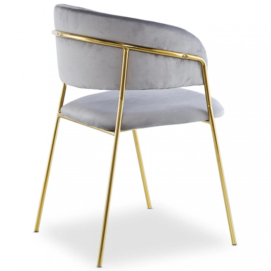 3S. X Home Lot De 4 Chaises TABATA Velours Argent 2 3S. X Home Lot De 4 Chaises TABATA Velours Argent – Image 2