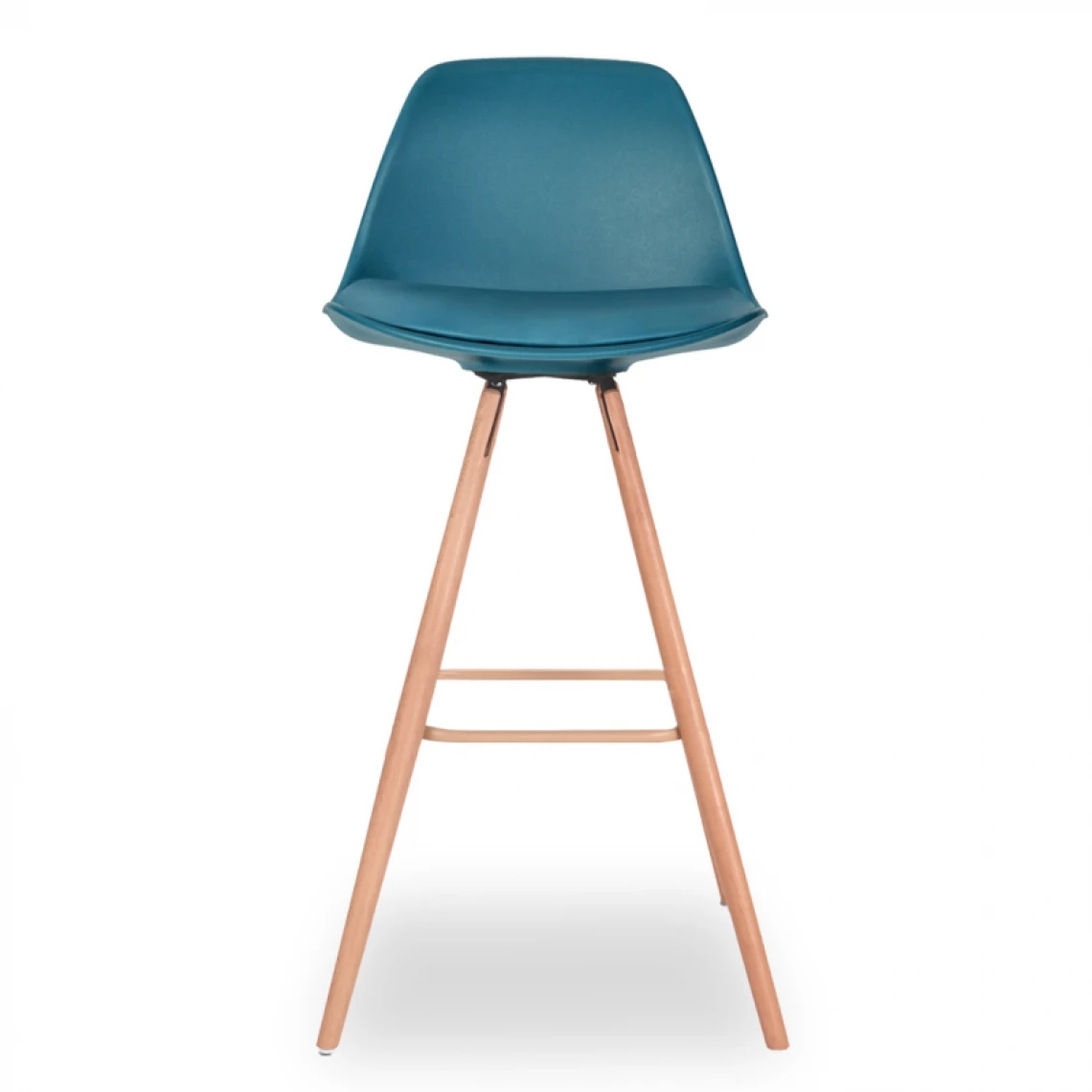 Idmarket Lot De 4 Tabourets De Bar SARA Bleu Canard 3 Idmarket Lot De 4 Tabourets De Bar SARA Bleu Canard – Image 3