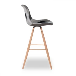 Idmarket Lot De 4 Tabourets De Bar SARA Motifs Patchworks Noirs, Gris Et Blancs -Magasin Joss & Main lot de 4 tabourets de bar sara motifs patchworks noirs gris et blancs 11326432 29599932 1140x1140