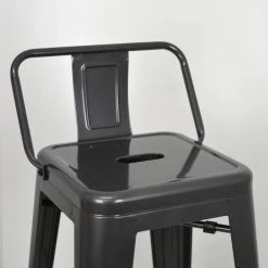 Ds Meubles Lot De 4 Tabourets De Bar Tulio Avec Dossier GunMetal 43x43x93cm -Magasin Joss & Main lot de 4 tabourets de bar tulio avec dossier gunmetal 43x43x93cm 10871752 28375480 1140x1140