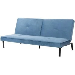 SANS MARQUE LYNN Banquette Clic Clac 3 Places - Tissu Bleu - L 190 X P 92 X H 87 C... -Magasin Joss & Main lynn banquette clic clac 3 places tissu bleu l 190 x p 92 x h 87 cm 12257542 32610578 1140x1140