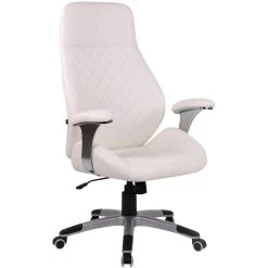 Icaverne Magnifique Chaise De Bureau En Similicuir Ligne Tbilissi Couleur Blanc