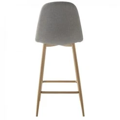 Moloo MANCHESTER - Chaise De Bar Scandinave Tissu Gris Pieds Métal Bois (x4... -Magasin Joss & Main manchester chaise de bar scandinave tissu gris pieds metal bois x4 11963948 31725276 1140x1140