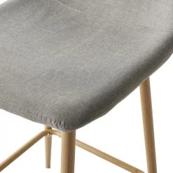 Moloo MANCHESTER - Chaise De Bar Scandinave Tissu Gris Pieds Métal Bois (x4... -Magasin Joss & Main manchester chaise de bar scandinave tissu gris pieds metal bois x4 11963948 31725278 1140x1140