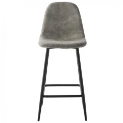 Moloo MANCHESTER - Chaise De Bar Vintage Microfibre Marron Clair Pieds Mét... -Magasin Joss & Main manchester chaise de bar vintage microfibre marron clair pieds metal noir x4 11964038 31725440 1140x1140