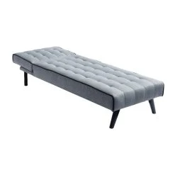 Vente-unique Méridienne Convertible BAYOU En Tissu - Gris Et Passepoil Noir -Magasin Joss & Main meridienne 347769