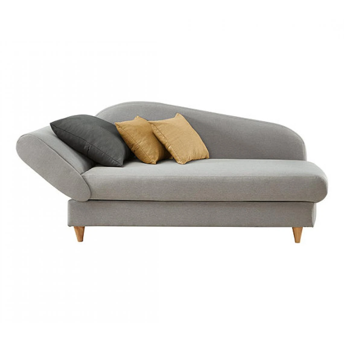 BUT Méridienne Convertible + Coffre LOLA Tissu Gris Clair 5 BUT Méridienne Convertible + Coffre LOLA Tissu Gris Clair – Image 5