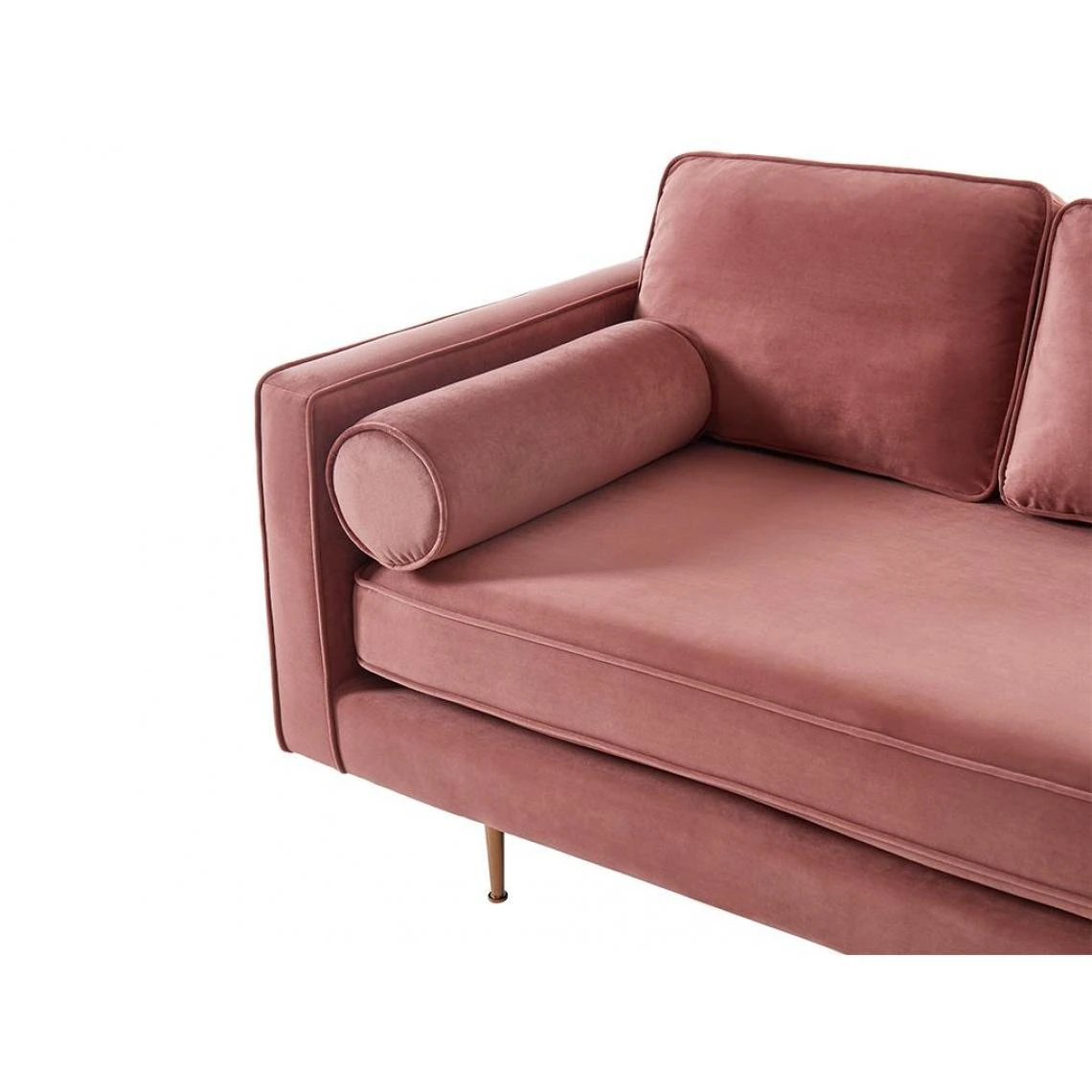 Vente-unique Méridienne Gauche En Velours KAHEL - Vieux Rose 4 Vente-unique Méridienne Gauche En Velours KAHEL - Vieux Rose – Image 4