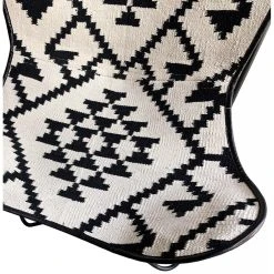 Alterego Fauteuil Papillon 'FOX' En Coton Blanc Et Motifs Noirs -Magasin Joss & Main name 7927311 20046957 1200x1200