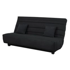 Relaxima Banquette Clic-Clac 130 ORLANDO Pearl Noir - Matelas Dunlopillo