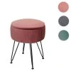 Mendler Pouf HWC-K47, Tabouret Avec Compartiment De Rangement, Ø 33cm, Aspect...