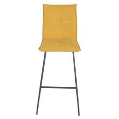 Tousmesmeubles Quatuor De Chaises De Bar Métal/Tissu Jaune - FRESNO -Magasin Joss & Main quatuor de chaises de bar metaltissu jaune fresno 12503916 33410082 1140x1140