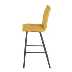 Tousmesmeubles Quatuor De Chaises De Bar Métal/Tissu Jaune - FRESNO -Magasin Joss & Main quatuor de chaises de bar metaltissu jaune fresno 12503916 33410084 1140x1140