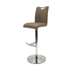 Marque Generique Robas Lund Alesi Tabouret De Bar, Inox Brossé/Imitation Cuir, Cappucc...