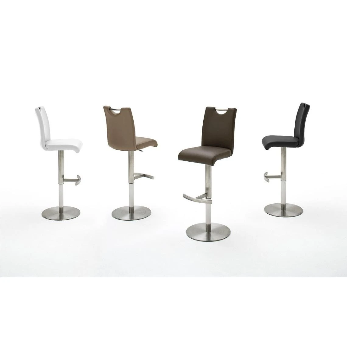 Marque Generique Robas Lund Alesi Tabouret De Bar, Inox Brossé/Imitation Cuir, Cappucc... 2 Marque Generique Robas Lund Alesi Tabouret De Bar, Inox Brossé/Imitation Cuir, Cappucc... – Image 2