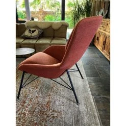 Mathi Design ROCKWELL - Fauteuil Design En Tissu Orange -Magasin Joss & Main rockwell fauteuil design en tissu orange 7364824 18512330 1200x1200