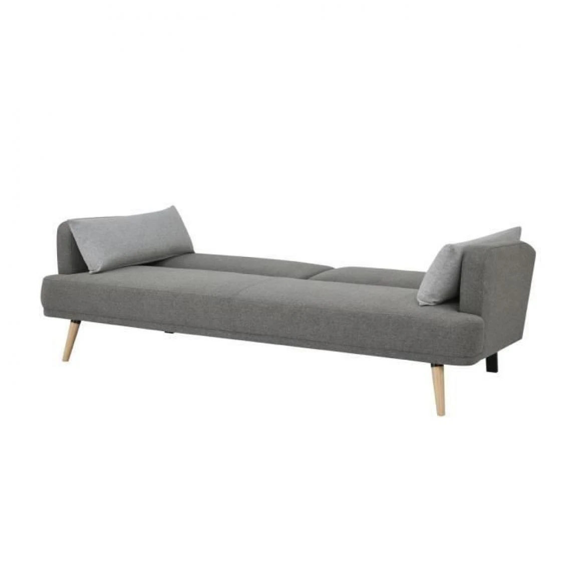 SANS MARQUE SELENA Clic Clac - Tissu Gris - Pieds Bois Naturel - L 214 X P 90 X H ... 4 SANS MARQUE SELENA Clic Clac - Tissu Gris - Pieds Bois Naturel - L 214 X P 90 X H ... – Image 4