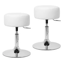 ML Design Modern Living Set De 2 Tabouret De Travail Blanc Cuir Synthétique Réglable En Haut...