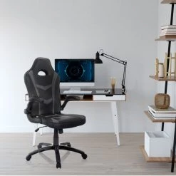 Hjh OFFICE Siège De Bureau / Fauteuil De Direction GAME SPORT B Similicuir Noir ... -Magasin Joss & Main siege de bureau fauteuil de direction game sport b simili 11746688 385092 2 1140x1140