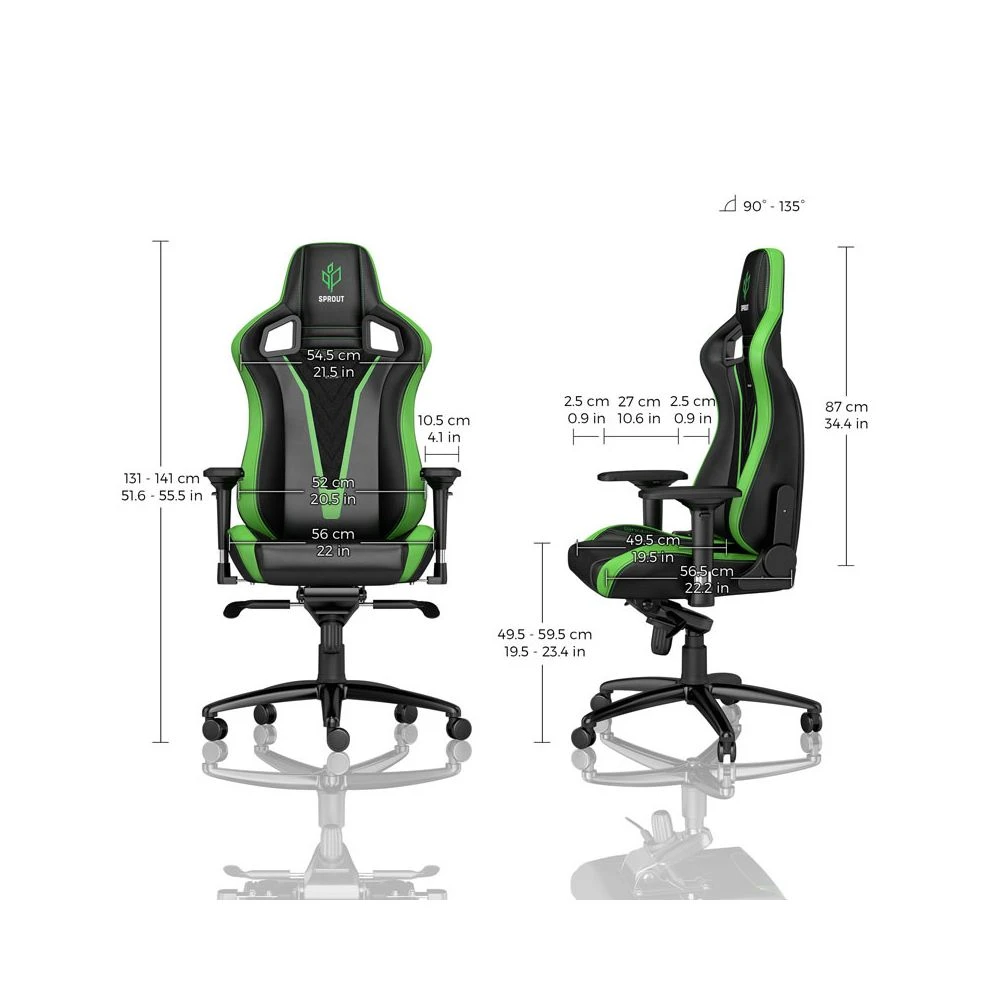 Noblechairs EPIC - Sprout Edition - Noir/Vert 4 Noblechairs EPIC - Sprout Edition - Noir/Vert – Image 4